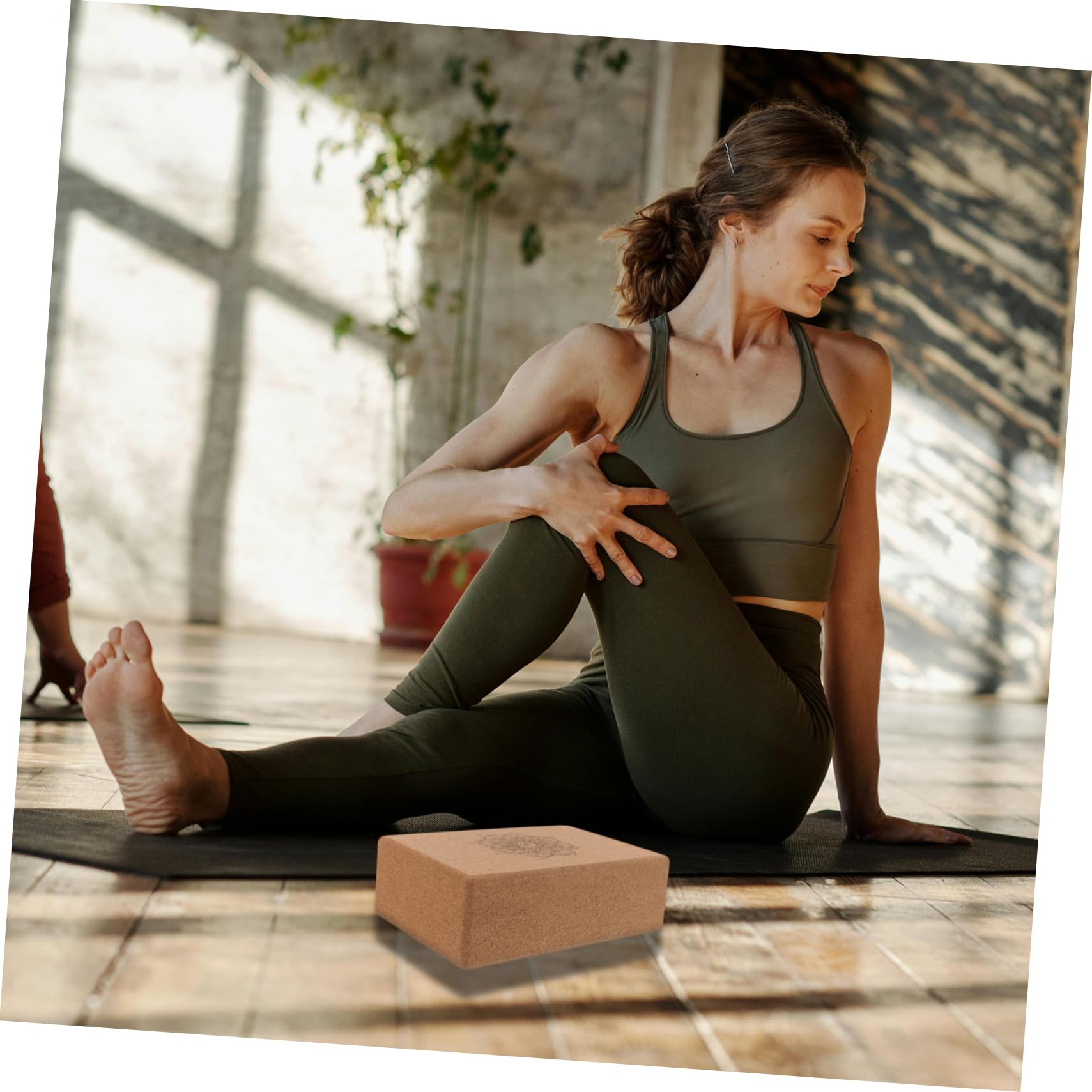 Bloque de Yoga de Corcho Triangular de Alta Densidad | Bloques de Yoga, Mandala, para Entrenamiento Físico y Relajación Corporal