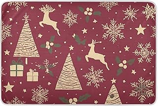 Christmas Tree Red Extra Large Resuable Baby Bed Pad Waterproof Washable Flat Crib Pads Anti-Lip Travel Mattress for Toddl...