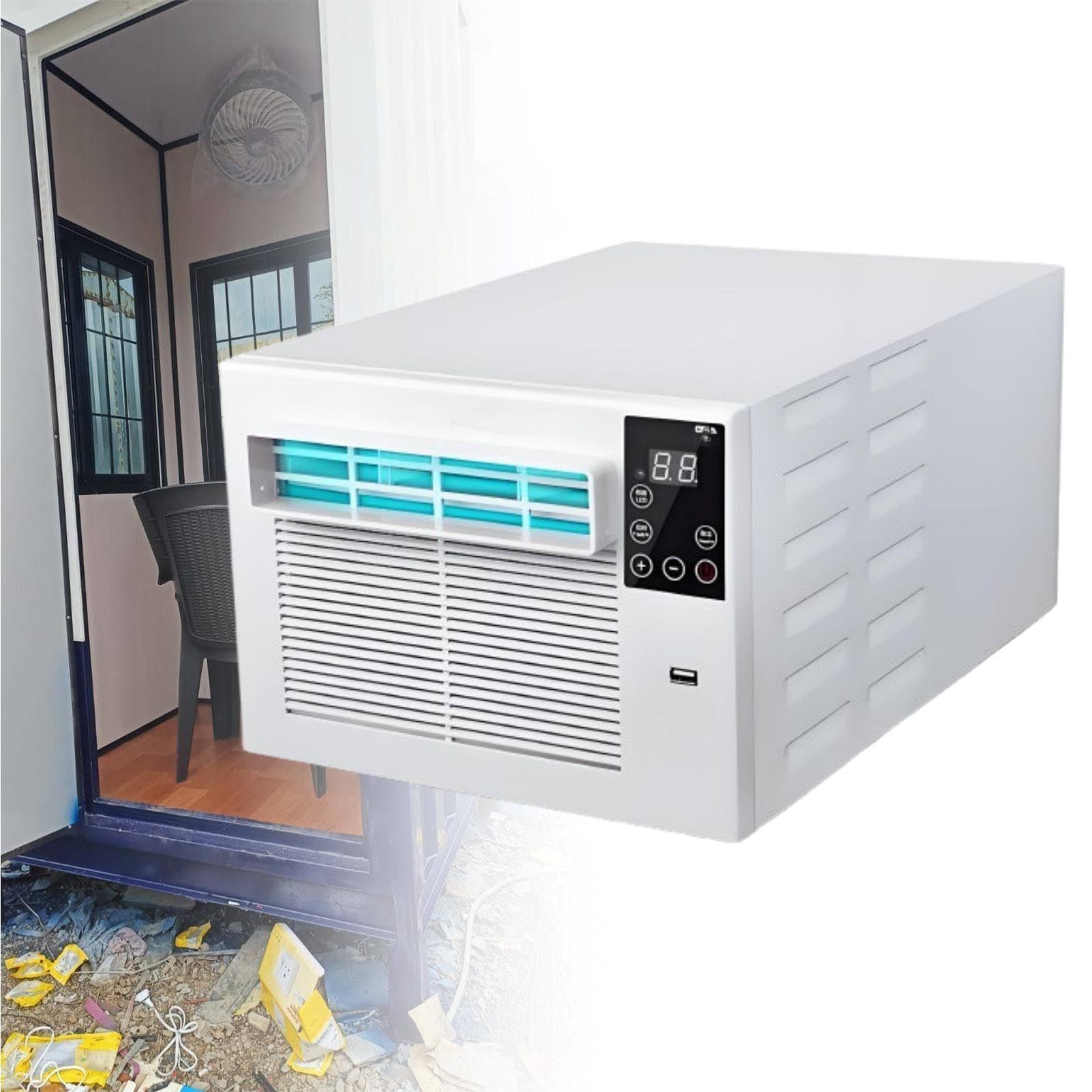 MhWrughts Portable Mini Air Conditioner, Energy Saving 550W Air Conditioner, 1881 BTU Fast Cooling Unit with Remote Control, for Bedroom, Study Room and Rental Apartment