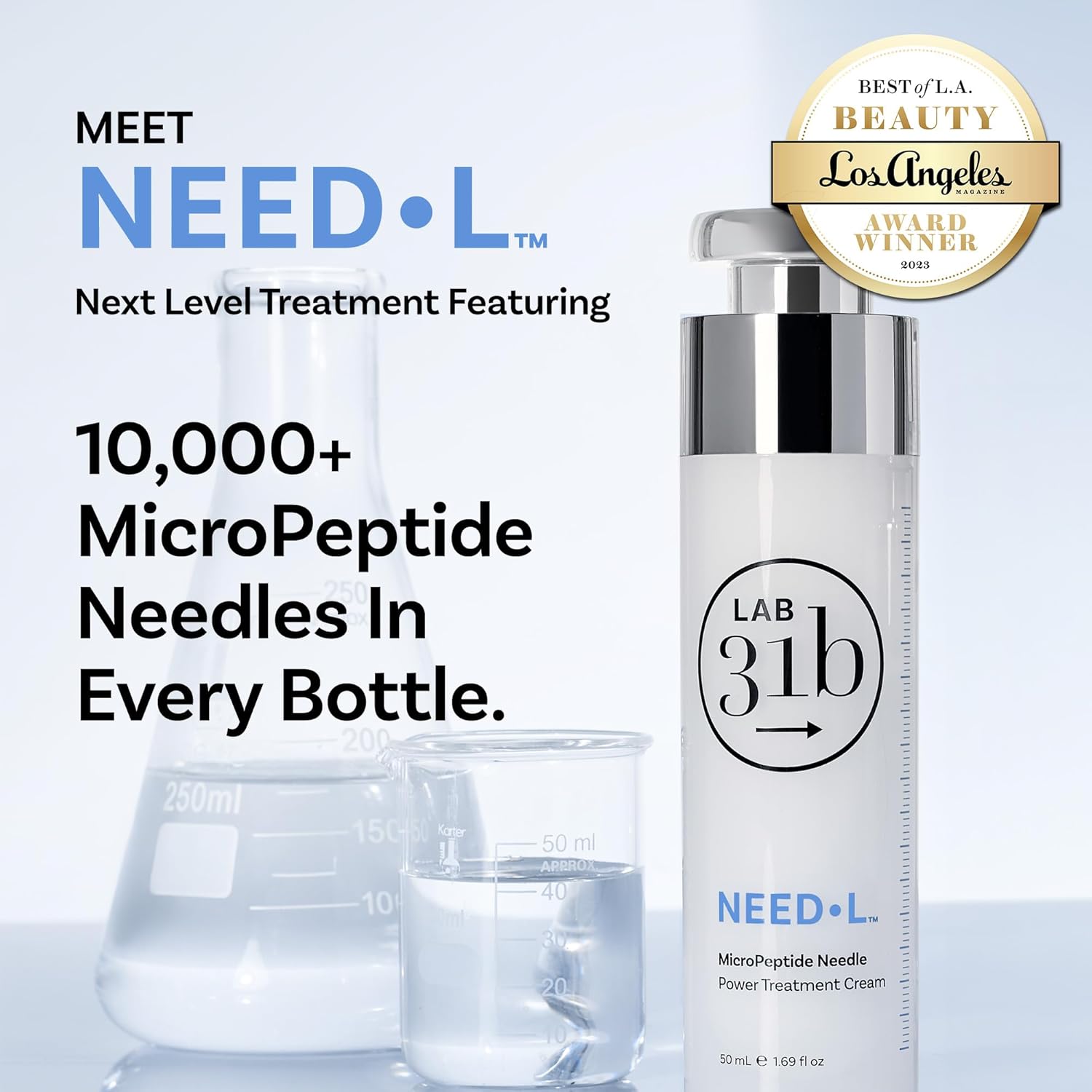 MicroPeptide Power Treatment Cream Moisturizer, Anti Aging Skin Care with Hyaluronic Acid, Peptides for Wrinkles, Dewy, Plump Skin, Vegan, Paraben, Cruelty & Alcohol Free, 1.69 fl oz