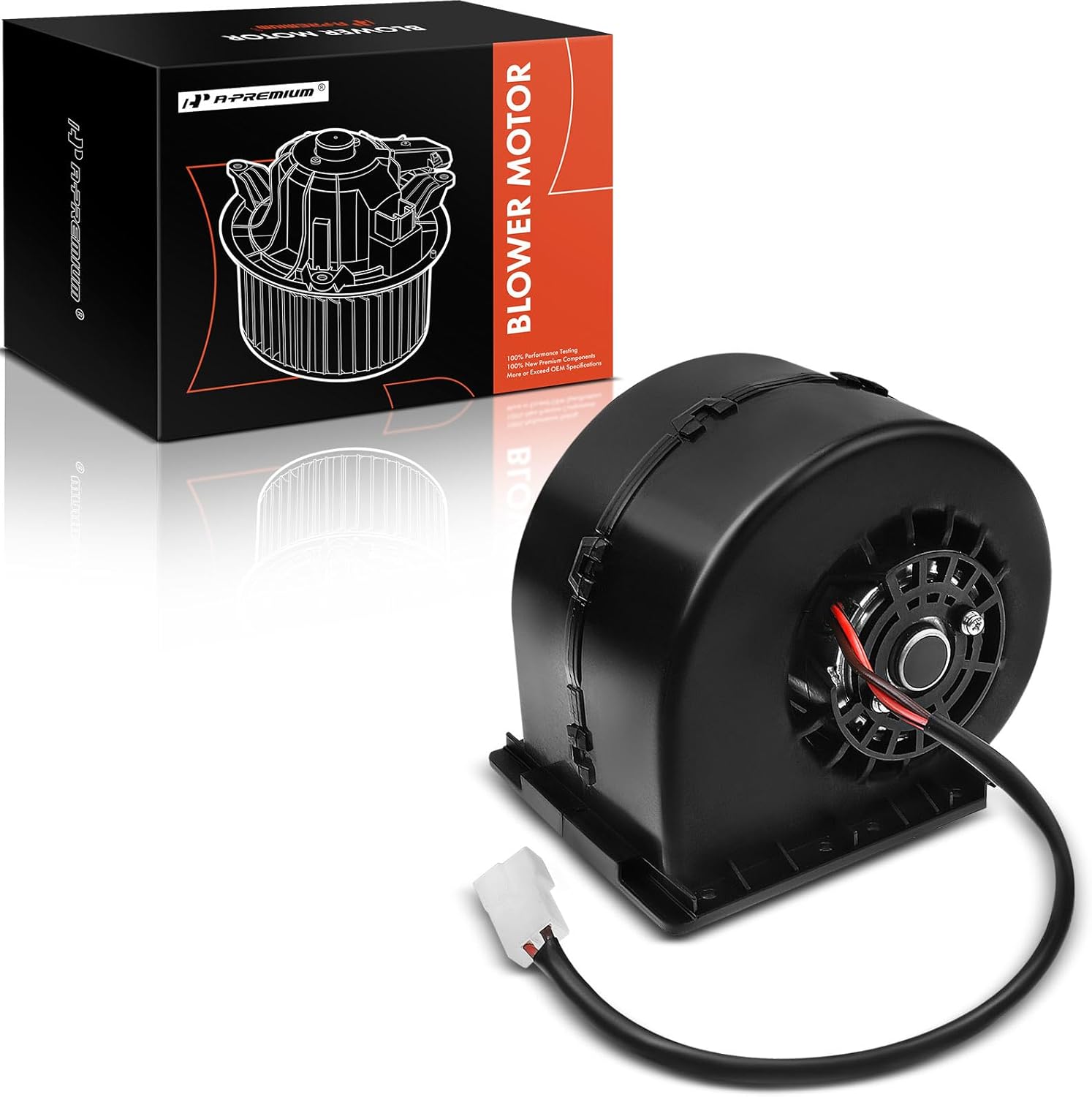 A-Premium Front HVAC Heater Blower Motor Compatible with 010-A70-74D Single Wheel/12V Blower Motor, with Fan Cage