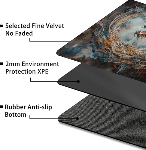 Miniatura 3 de MTG - Tapete de juego para MTG TCG de 24 x 14 pulgadas, tapete de juego de cartas, alfombrillas de juego cosidas, alfombrillas de juego cosidas,