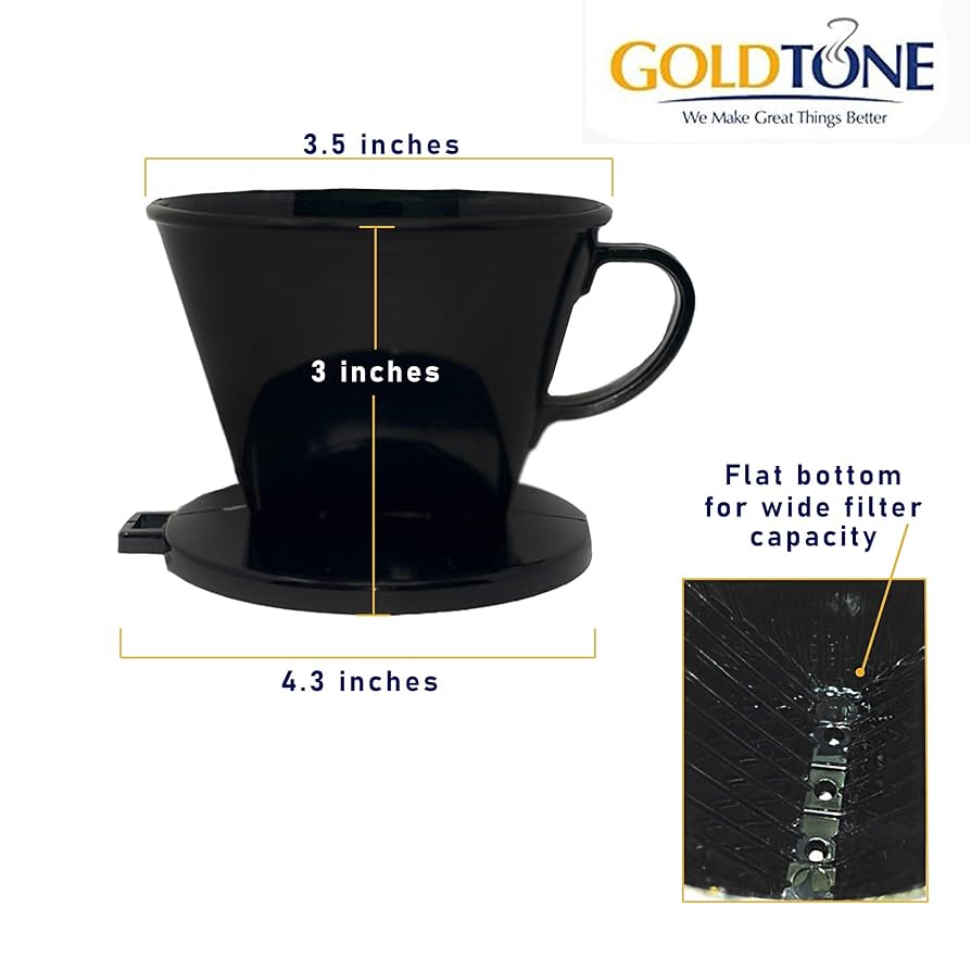 THEDRIPPER BOX DAMNGOOD!! × NATURE TONES Amazon.com: GoldTone #2 Cone Style Pour Over Coffee Dripper