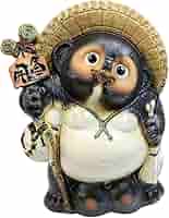 狸の置物　信楽焼 信楽焼 狸 置物 金紙兜 たぬきの置物 8号 (名入れも可) 玄関 狸