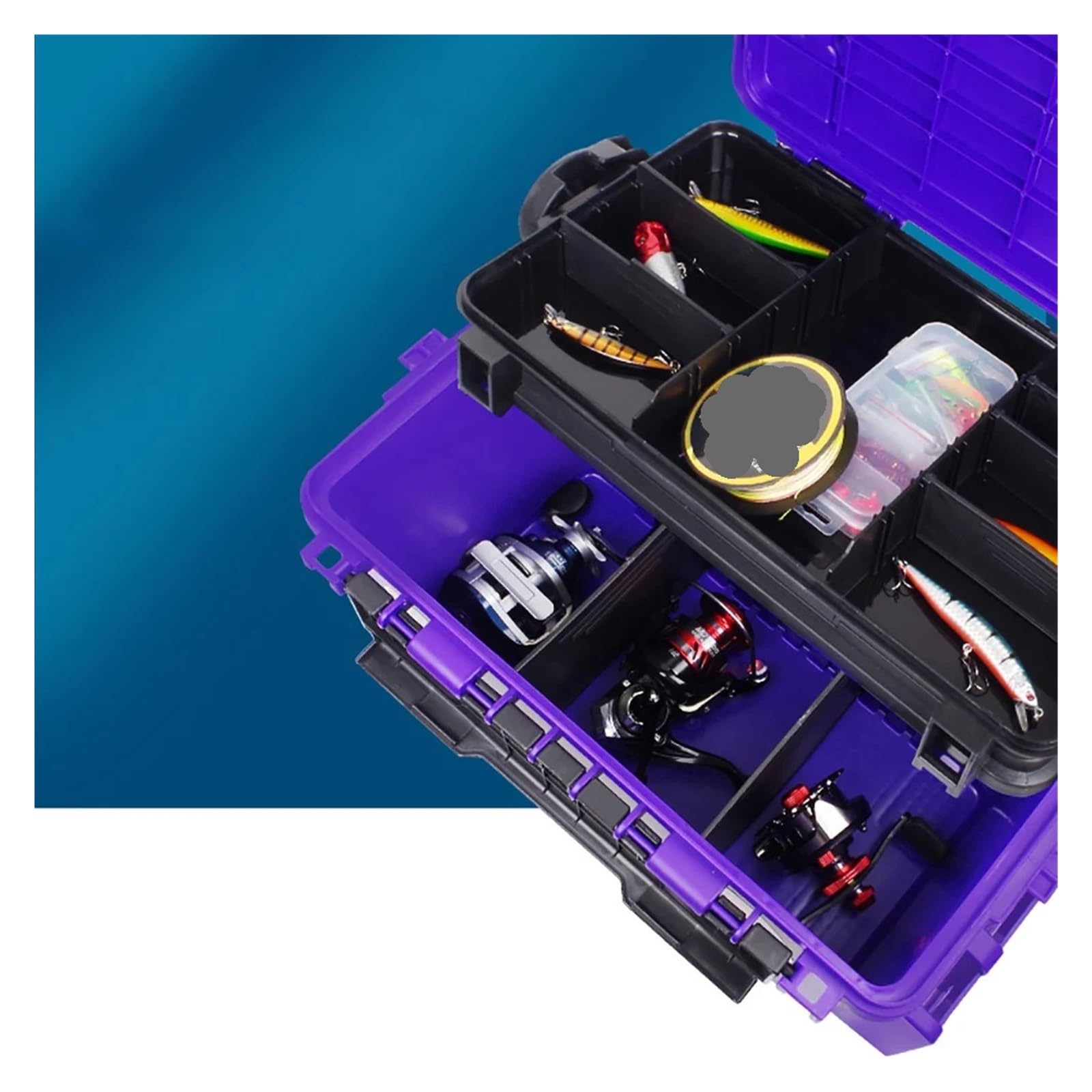 Scatola Porta Attrezzi da Pesca di Grande capacità, Organizer Multifunzione for Attrezzi da Pesca, Scatola Portaoggetti Spessa for La Pesca alla Carpa per ami, Esche