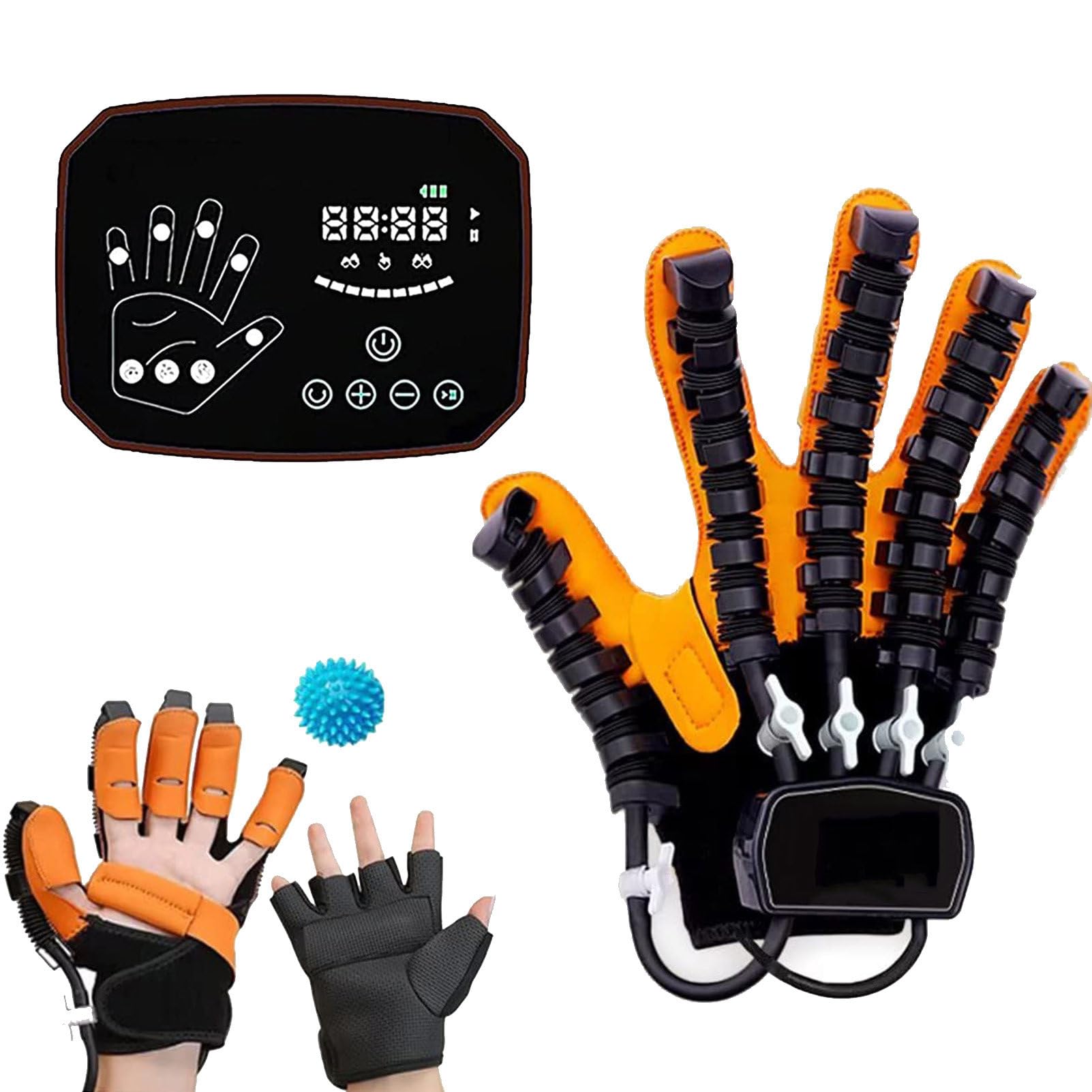 SXSLTSA Rehabilitation Gloves, Finger Splints, Finger Rehabilitation, Stroke Rehabilitation, Arthritis Gloves for Cerebral Palsy, Stroke Treatment, Relief Hands, Stroke Fingers,Splitfinger-right-L