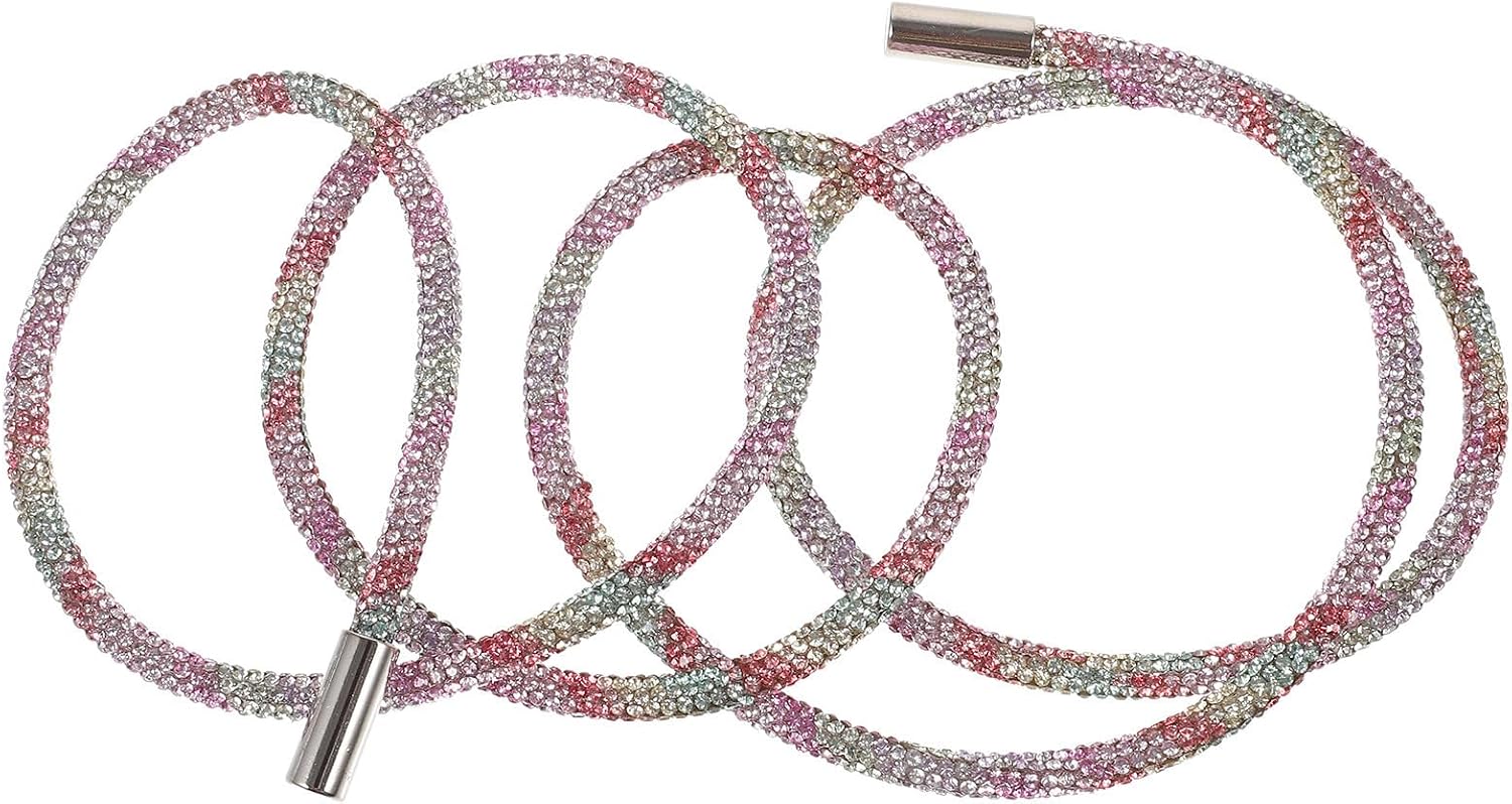 Rhinestone Round Tube Lanyard Accessory, 6mm Wide, 120cm