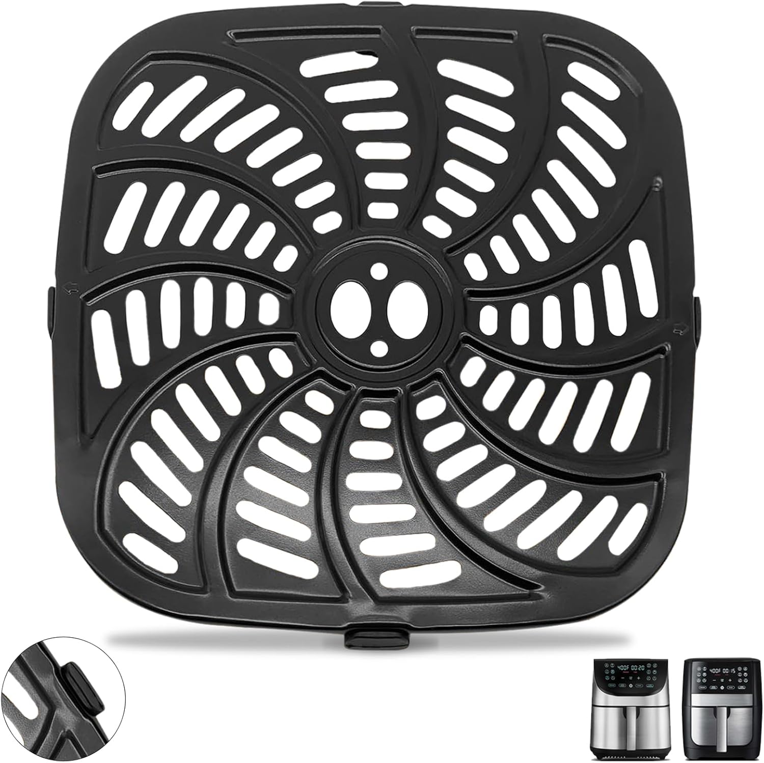 Air Fryer Replacement Parts for Gourmia GAF856 GAF826 Air Fryer, Nonstick 9.8”*9.8” Square Air Fryer Accessories Rack Tray Grill Pan Grill Plate Crisper Plate Gourmia 8QT Air Fryer Air Fryer Replacement Parts for Gourmia GAF856 GAF826 Air Fryer, Nonstick 9.8”*9.8” Square Air Fryer Accessories Rack Tray Grill Pan Grill Plate Crisper Plate Gourmia 8QT Air Fryer