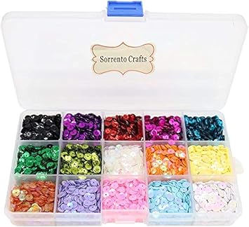 5mm Mix 15 Colors Rainbow Cup Sequin for Wedding Decoration 1Box