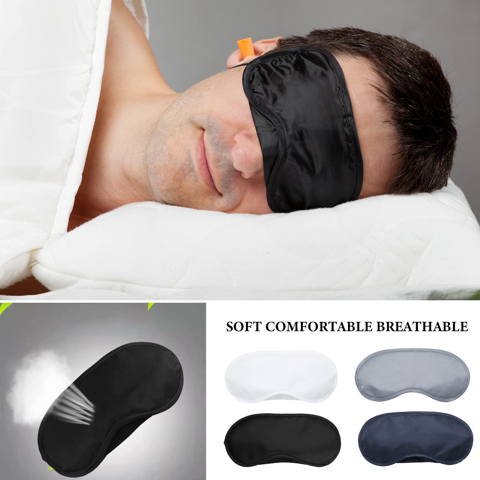 Mascherina Per Dormire 3D – Occhi Cavi 10 Mm – Zero Pressione, Memory Foam – Per Viaggi E Pisolini - 5