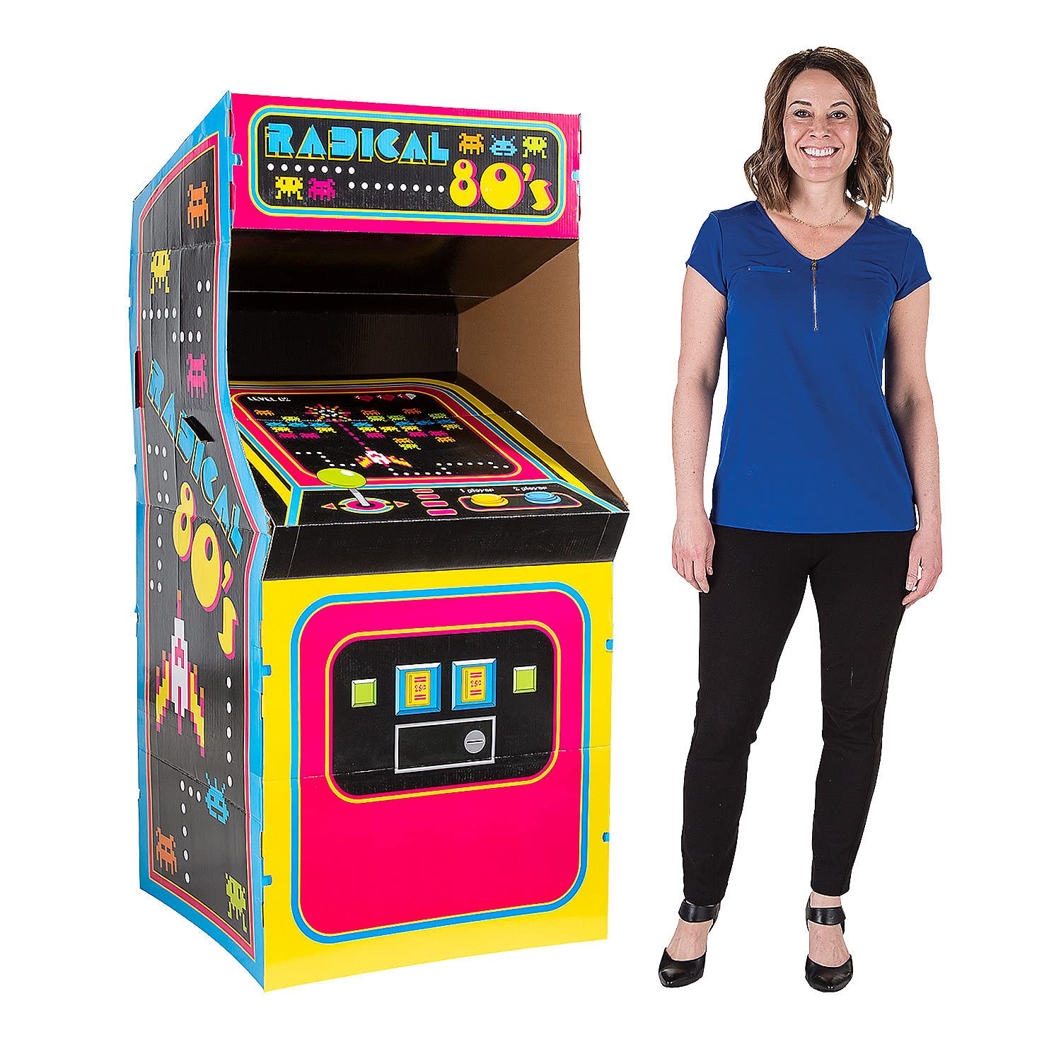 Fun Express 3D Arcade Game Cardboard Stand-Up Decoration for Birthdays, Work and School Events