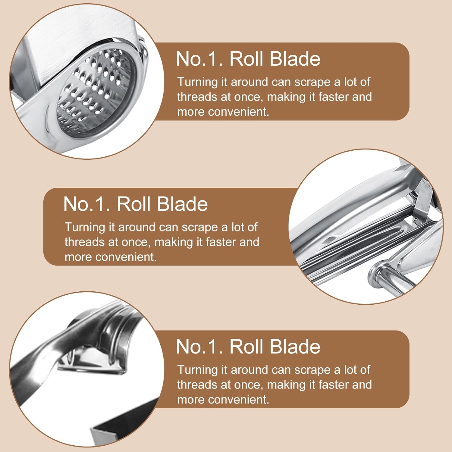 WALFRONT Stainless Steel Cheese Grater Manual Rotary Cheese Grater Handheld Cheese Cheese Shred Tool