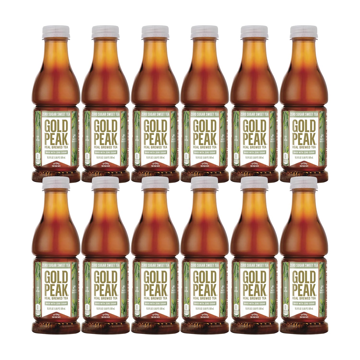 Gold Peak Zero Sugar Sweet Tea Bottles, 16.9 fl oz, 12 Pack