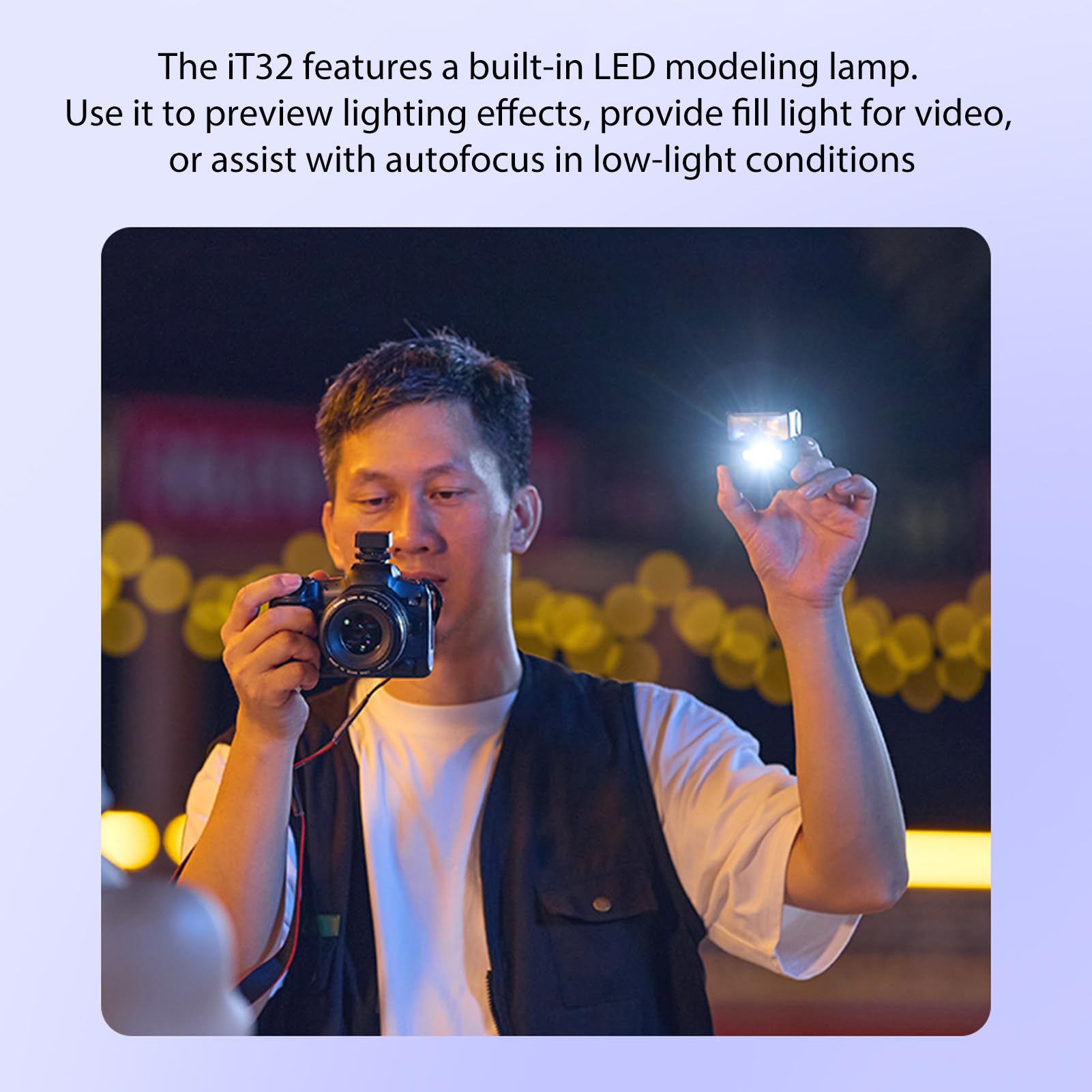 GODOX iT32 TTL - Flash para cámara y flash inalámbrico X5N, 1/8000s HSS GN18, tiempo de recarga de 1,5 s, luz LED integrada con difusor suave y filtro magnético para cámaras Nikon