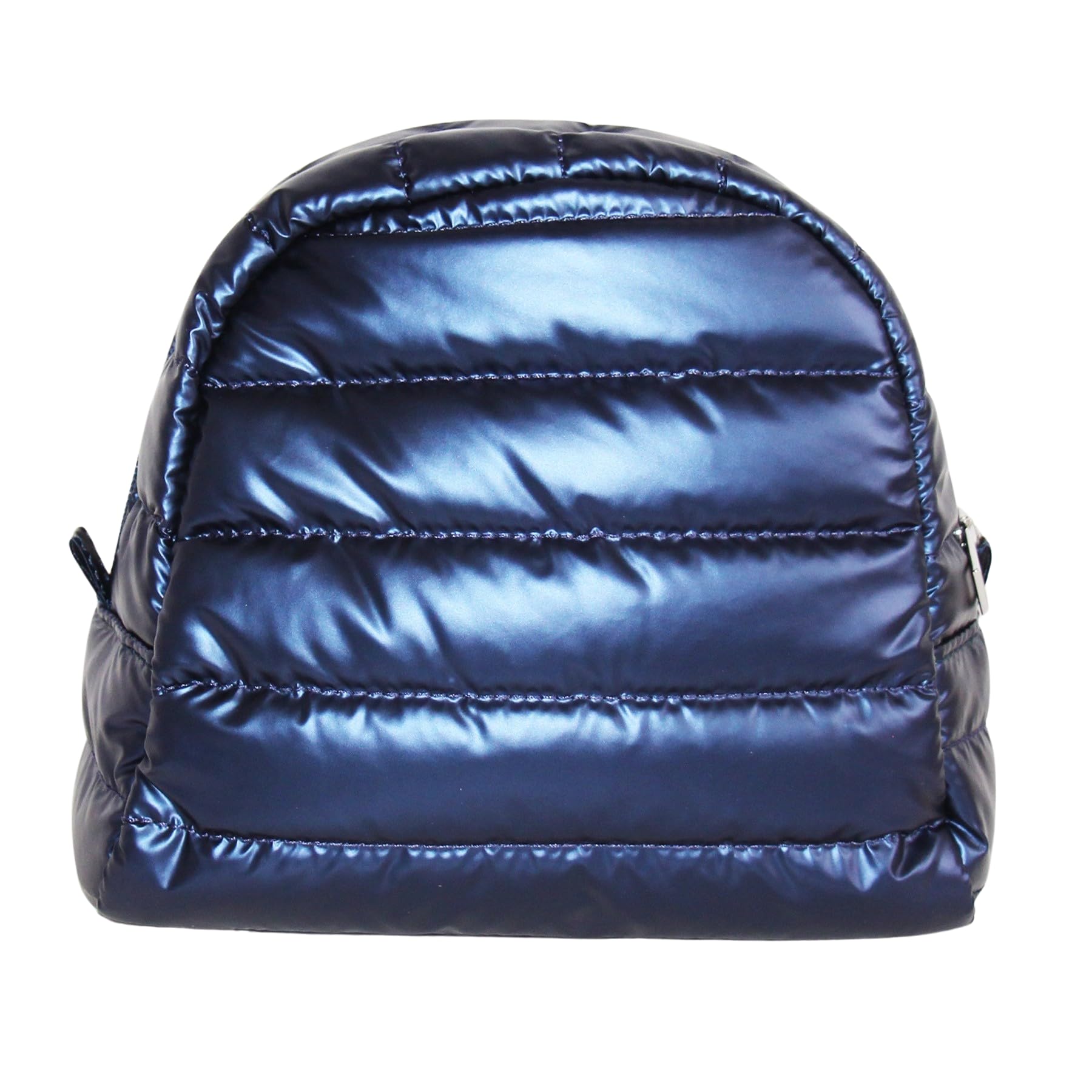 lemonbella Cosmetic Case with Zipper Top, Puffer Nylon Construction, Machine Washable, Fits All Makeup Essentials, Colorful Collection of 6 (Sapphire)