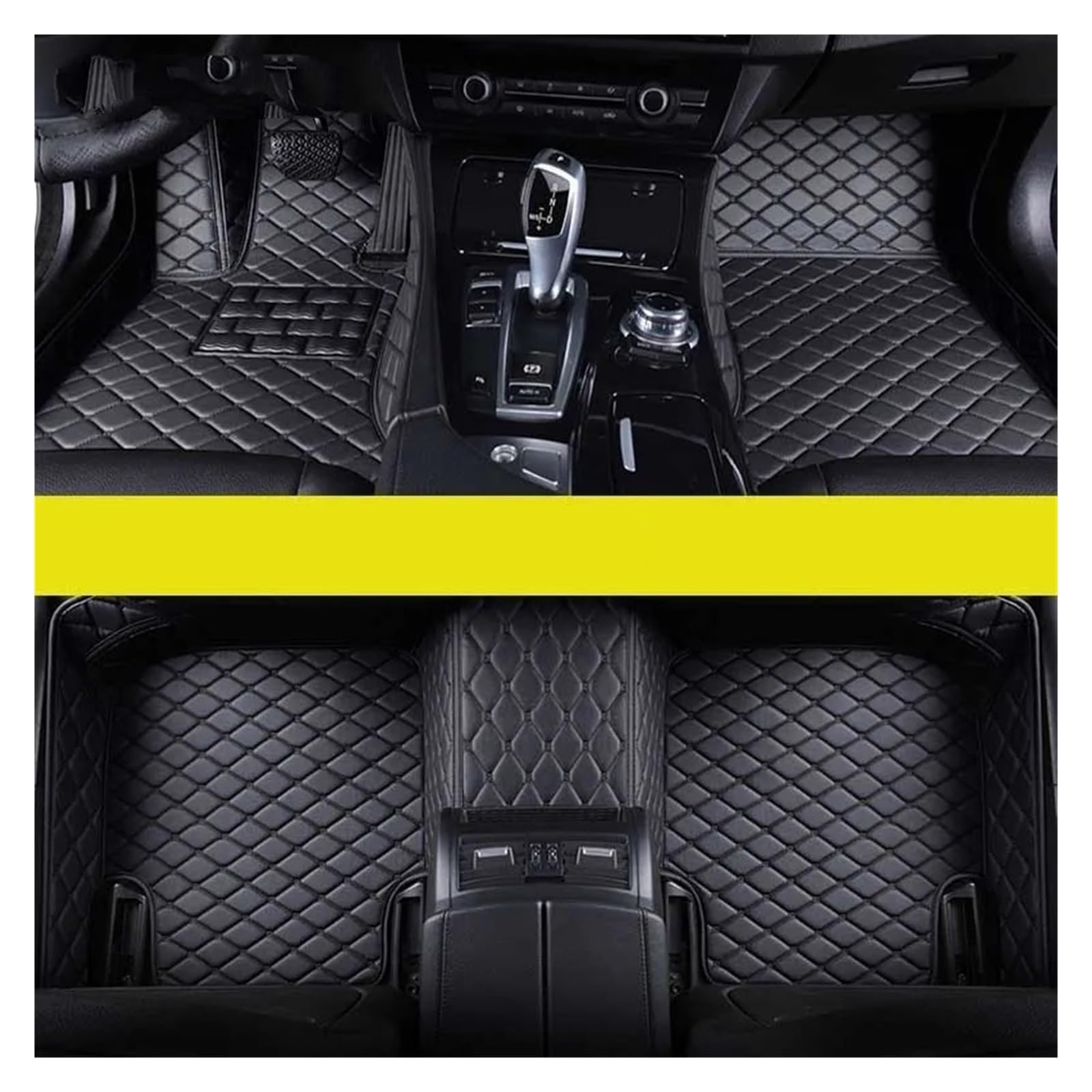 Tapis Sol Voiture Tapis De Sol Auto pour Peugeot 508 Berline 2010-2023 Tapis sur Mesure(All Black,2010-2018 508)
