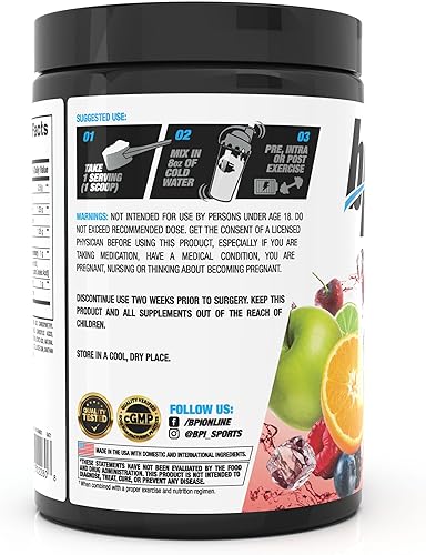 Vista 2 de BPI Sports Best Aminos - BCAA Powder Post Workout & Glutamine Recovery Drink with Branched Chain Amino Acids for Hydration & Recovery, for Men &