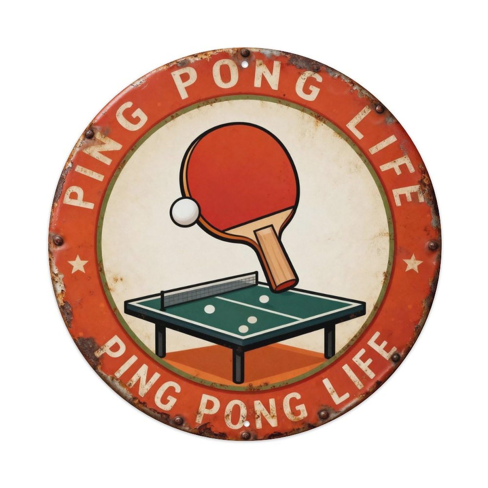 Ping Pong Life Metal Tin Sign Plaque