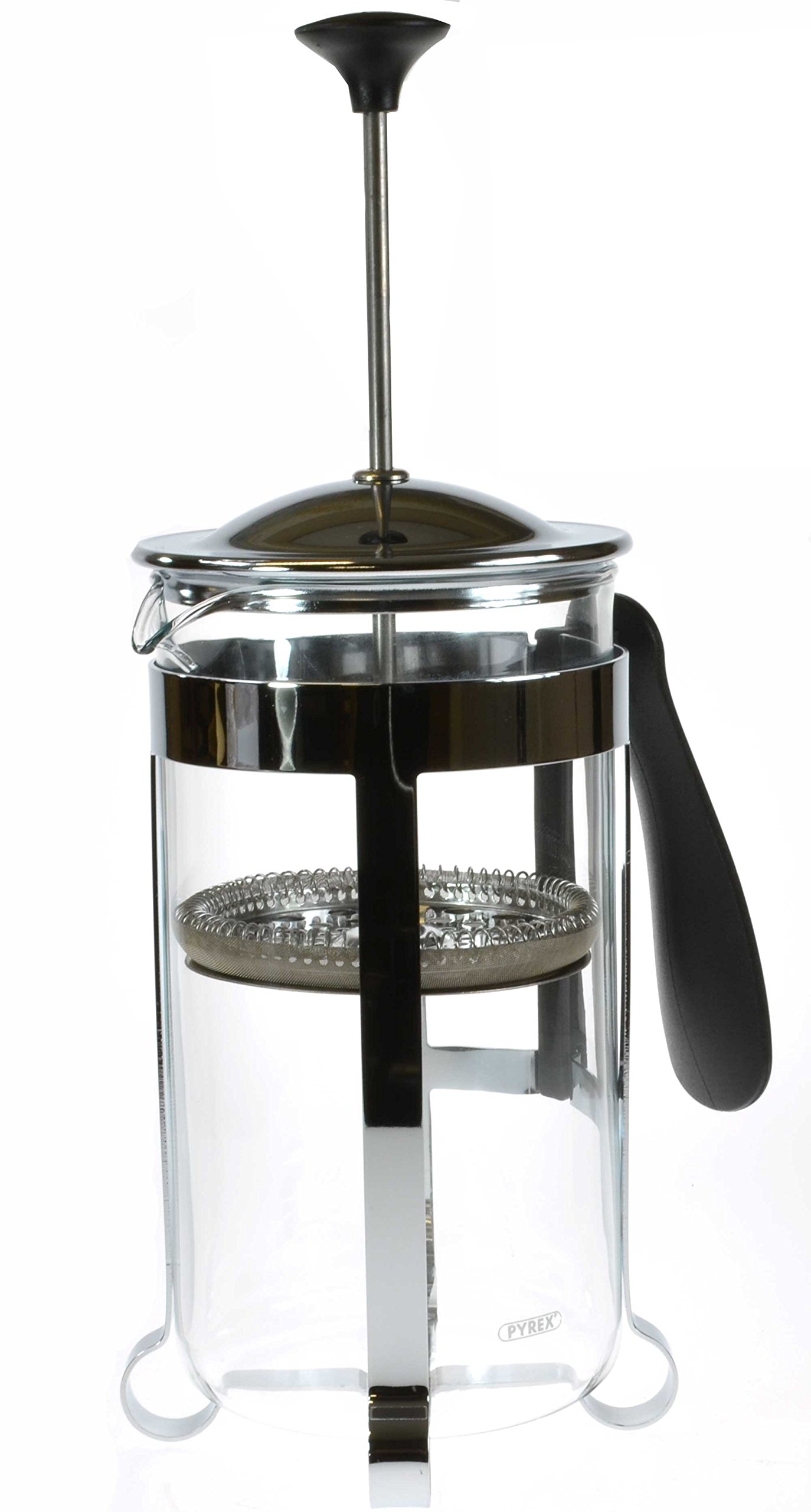 Bravilor Pyrex 8 Cup Chrome Plated Cafetiere For Coffee And Tea 1 Litre