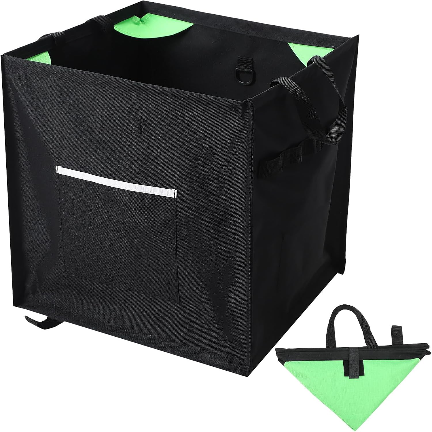 Arrowbash Throw Line Cube Bag - Easy Folding Arborist Throw Line Storage Portable Climbing Rope Organizer Box for Tree Work Outdoor Rope Accessories, Black