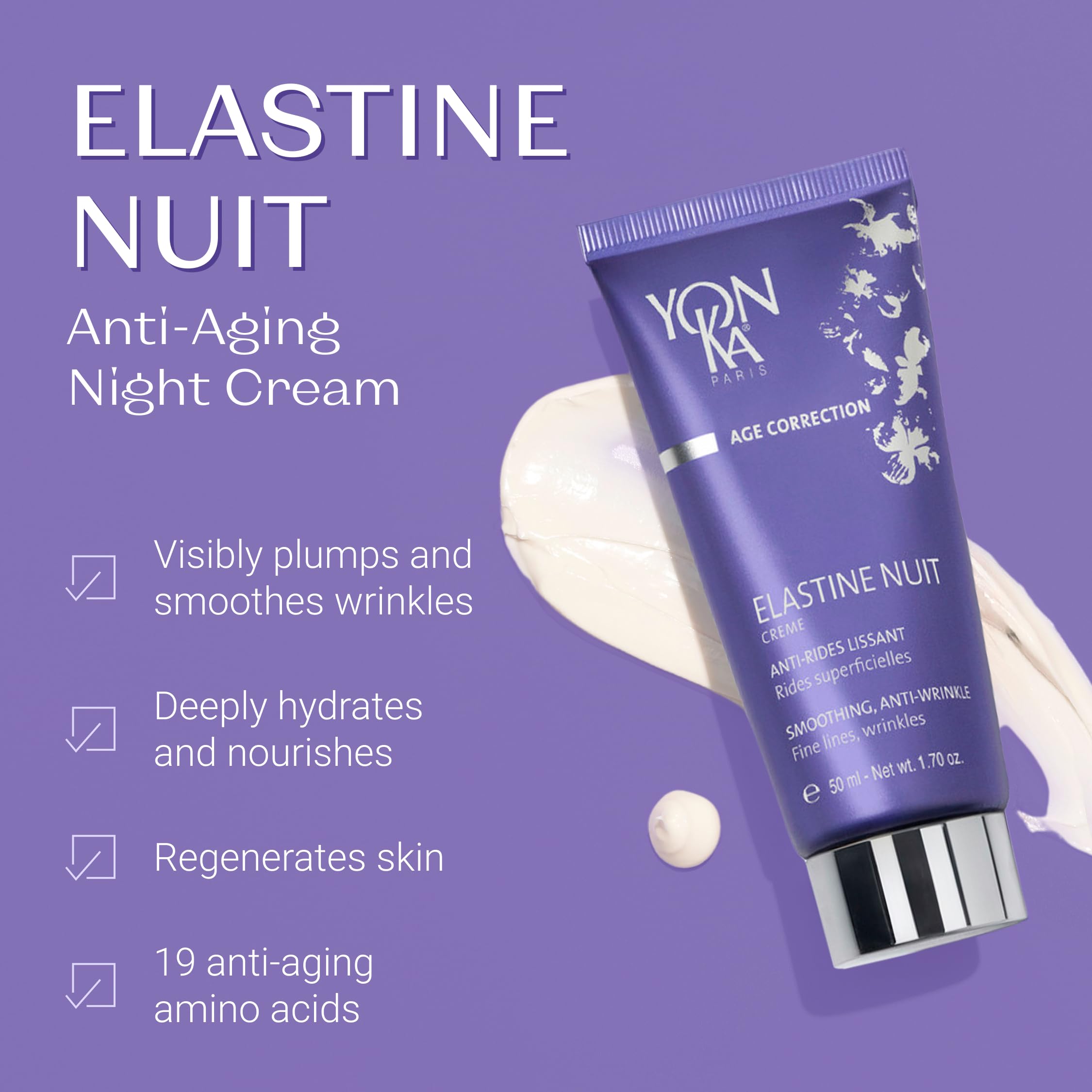 Amazon.com: Yonka Elastine Nuit Anti-Wrinkle Night Cream, 1.70 oz