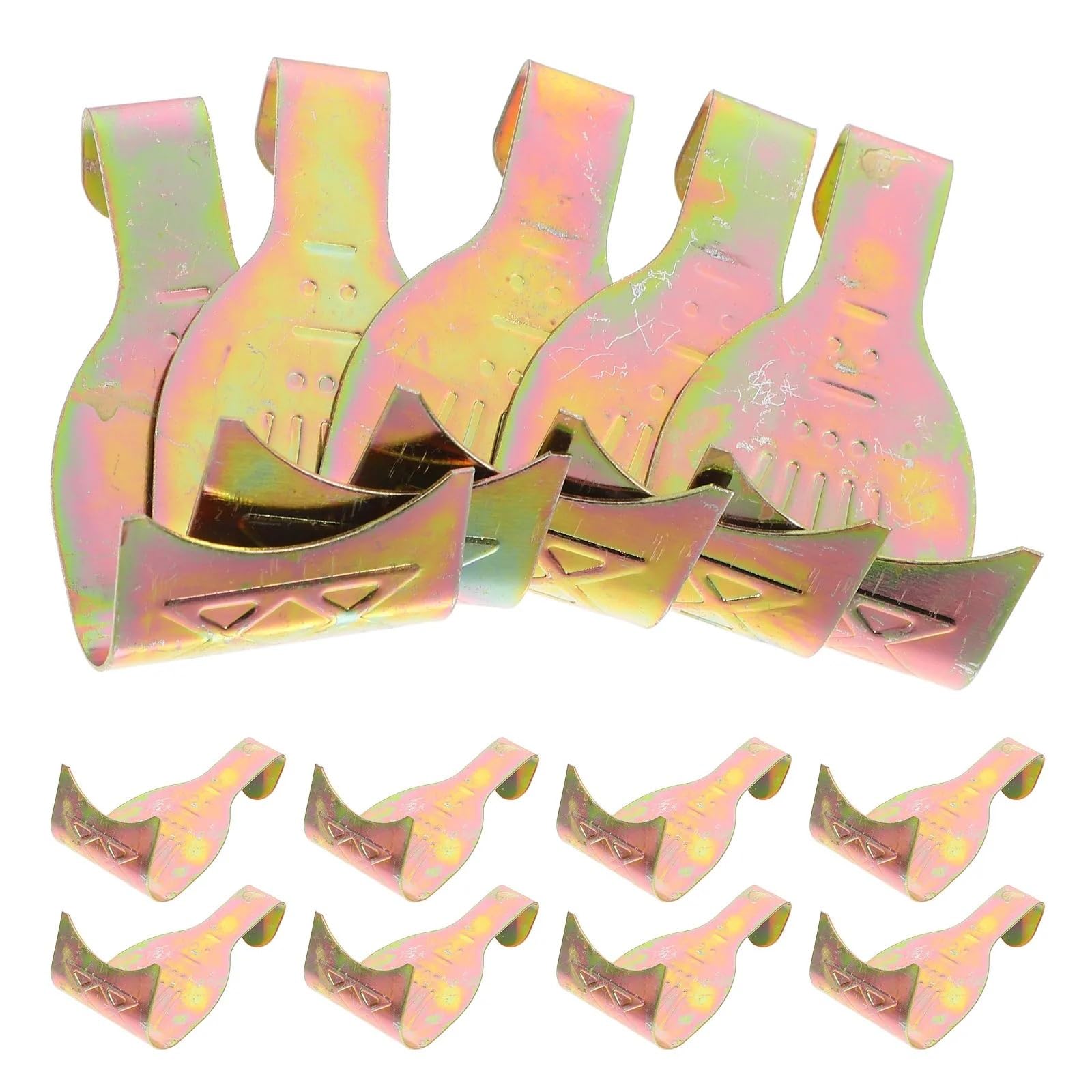 Picture Rail Hooks 100Pcs Picture Frame Hardware Metal Corner Clamps 90 Degree Right Angle Connectors for Oil Painting Frames Rail Hooks for Pictures Frames Gallery Pictures Billboards