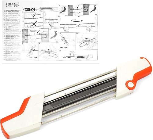 5605 750 4305 2 in 1 Chainsaw Chain Sharpener Compatible with Stihl Chainsaw 3/8" Standard Pitch Chain, Diameter 5.2mm Filing Guide Easy File Sharpening Tool Replace 56057504305