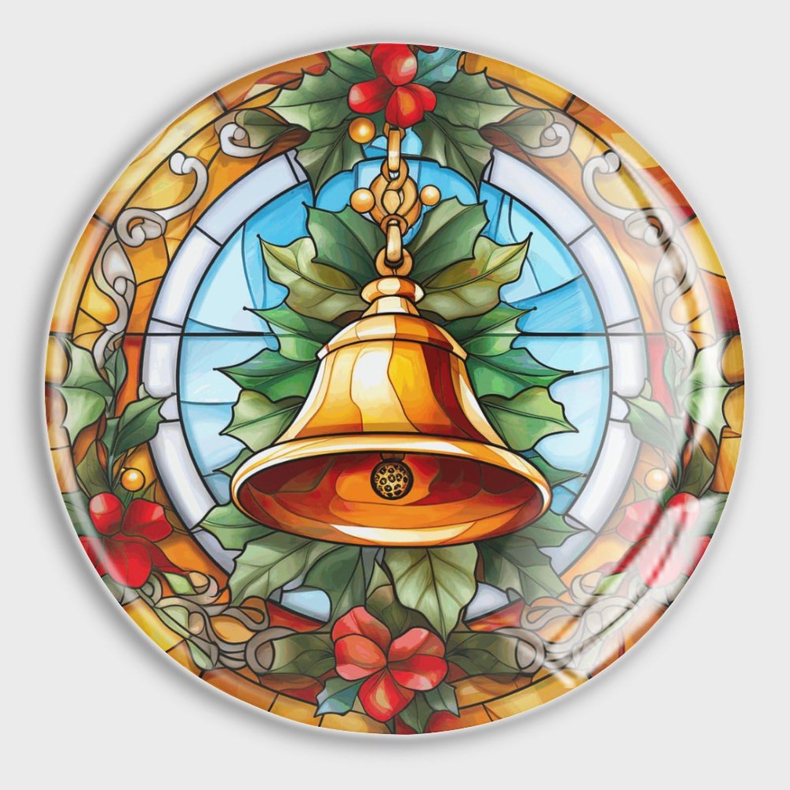 Imanes de vitral para nevera, campana, pequeños imanes de invierno para pizarra blanca, imanes muy fuertes para aula, cocina, oficina, casillero, 4 unidades, s76no2lb0fgq
