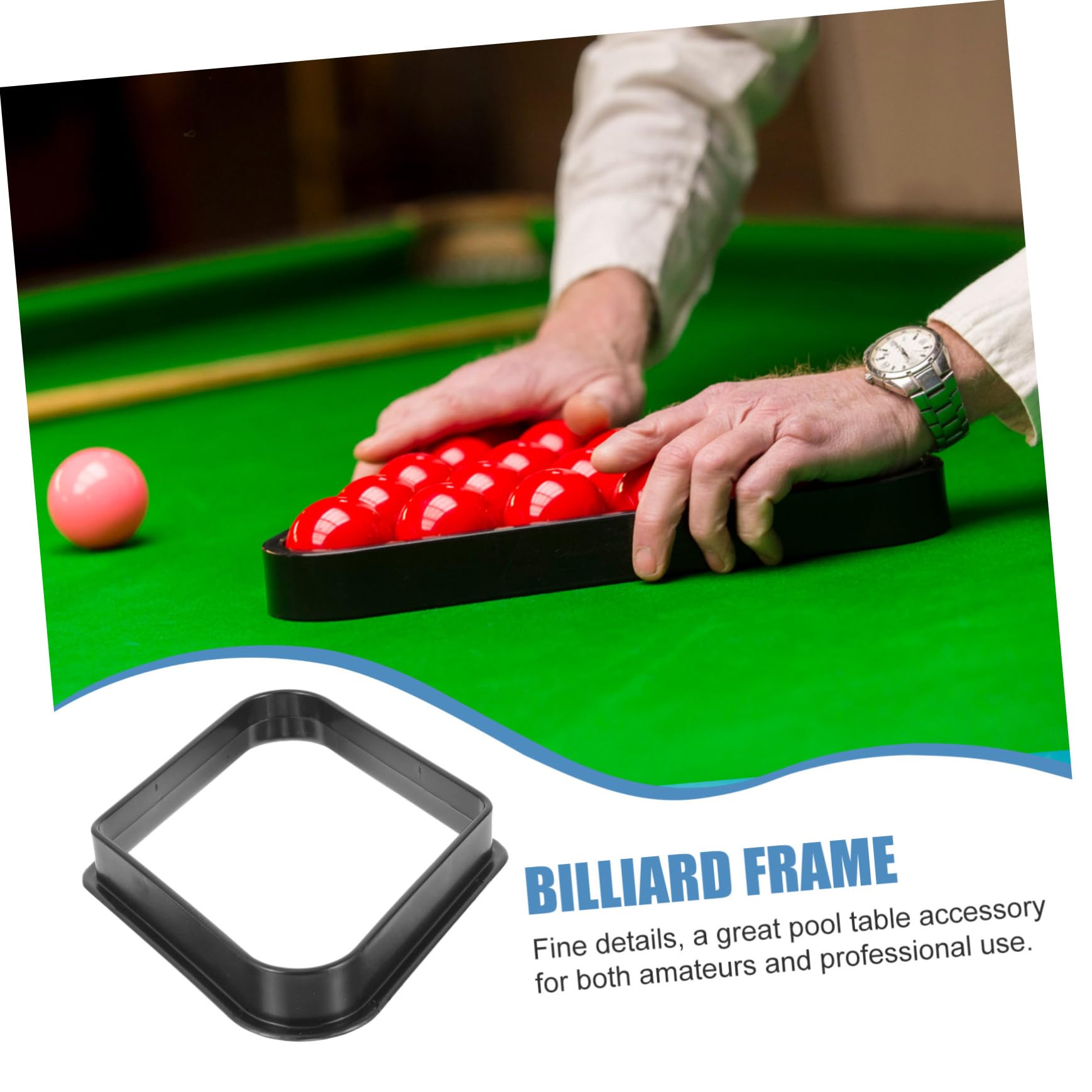 NULYLU Billiards Accessory 2 Pack Snooker Fixing Rack Pool Table Ball Holder Durable Sturdy Triangle Ball Frame