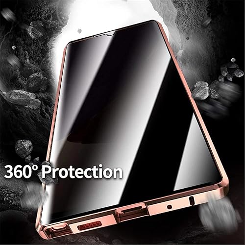 Miniatura 7 de Funda magnética de privacidad para Samsung Galaxy Note 9, carcasa de vidrio templado antiespías, frontal y trasera, vidrio templado 9H, protector de