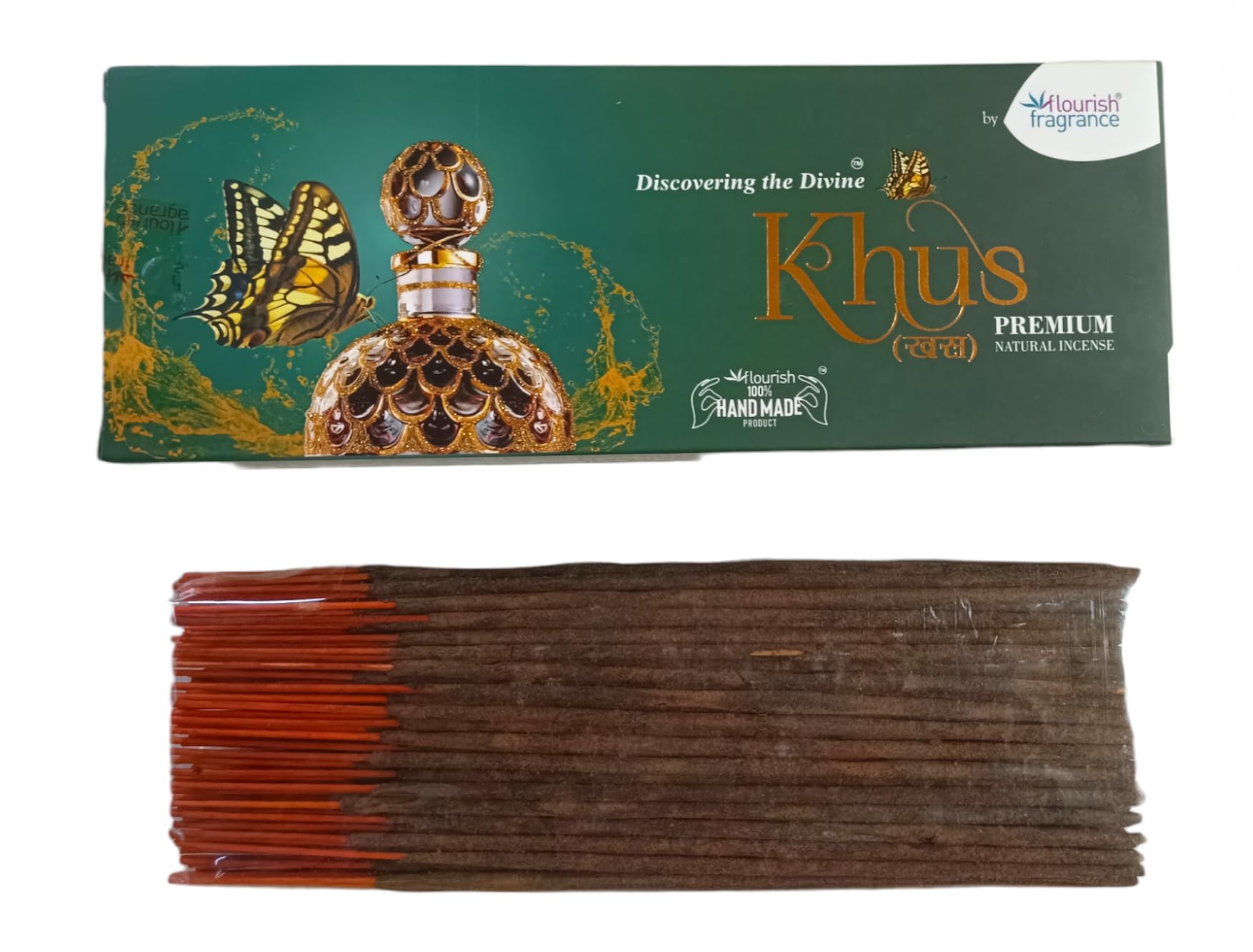 Flourish Fragrance Khus Premium Masala Incense Sticks 250 Gm Box