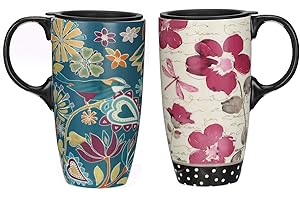 Topadorn Tall Ceramic Coffee Mug