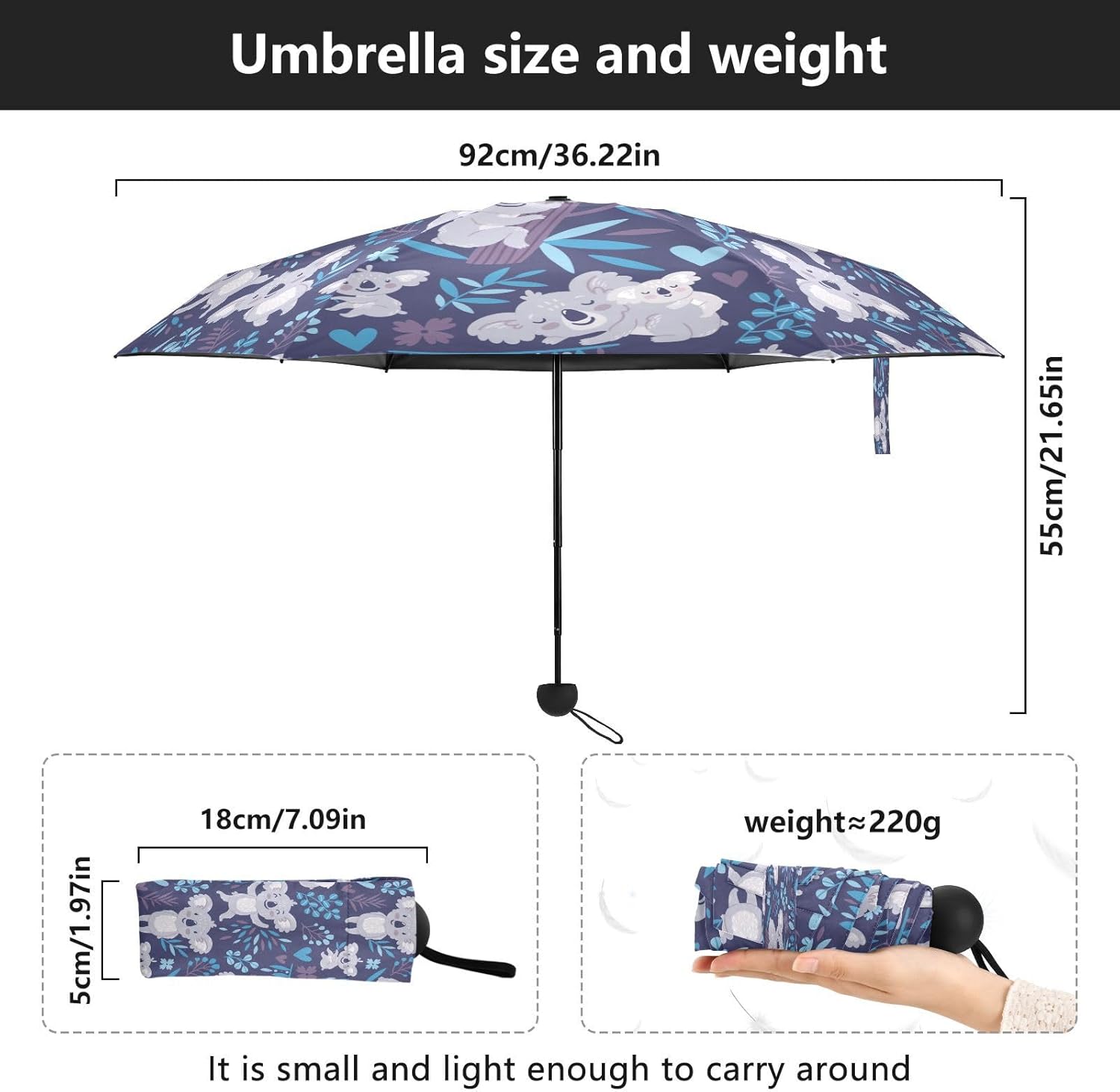Sport Balls Football Baseball 5 Folds Travel Umbrella for Rain Sun UV Resistant, Windproof 6 Ribs Lightweight Compact Folding Umbrella for Adults Teens Kids Girls Boys