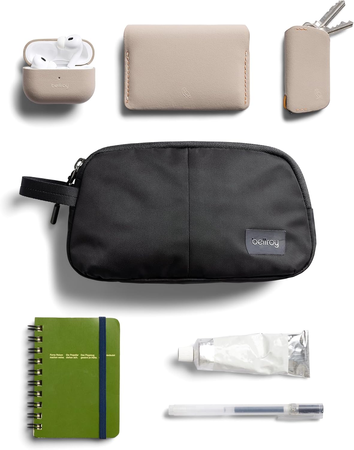 Bellroy Laneway Daily Pouch (Organizer Pouch for Everyday or Travel, with Internal Organization) - Ink