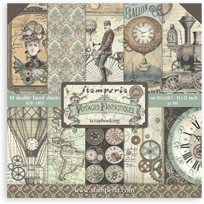 Intl Scrapbooking Paper, Multi-Colored 10 Pack