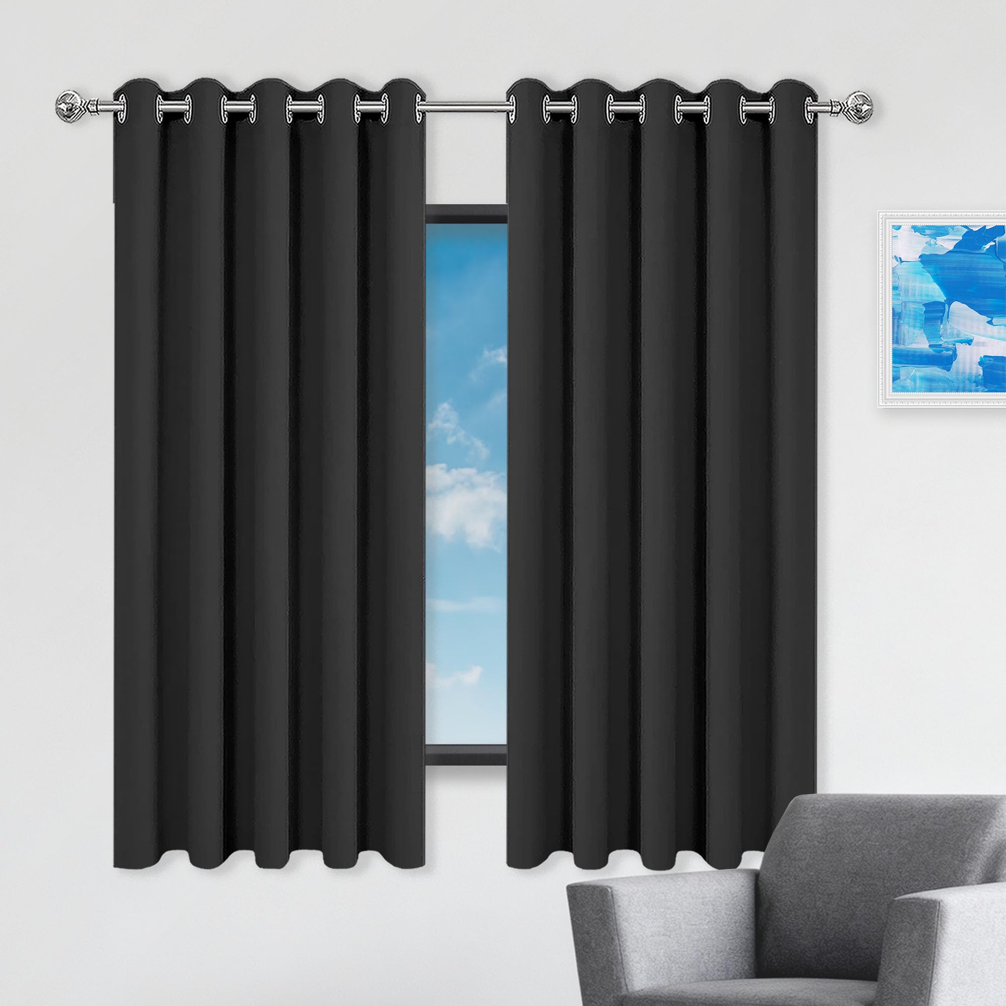 Rideau occultant anti lumière pour chambre et salon occultation 200x250