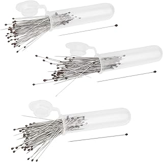 OIIKI 300Pcs Stainless Steel Insect Pins, Sizes # 1 2 3 Pin Tools with Safe Hard-Plastic Storage Case for School Lab Entomology Dissection Butterflies, Dragonfly Collections (Each Size 100 Pieces)