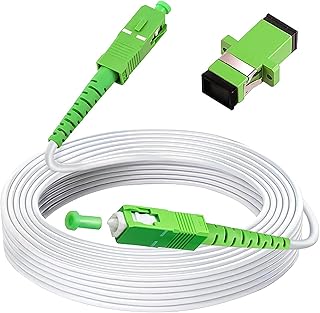 tunghey SC/APC to SC/APC Fiber Optic Internet Cable, Armored Single Mode Patch Cable, Fiber Optic Jumper Optical Patch Cor...