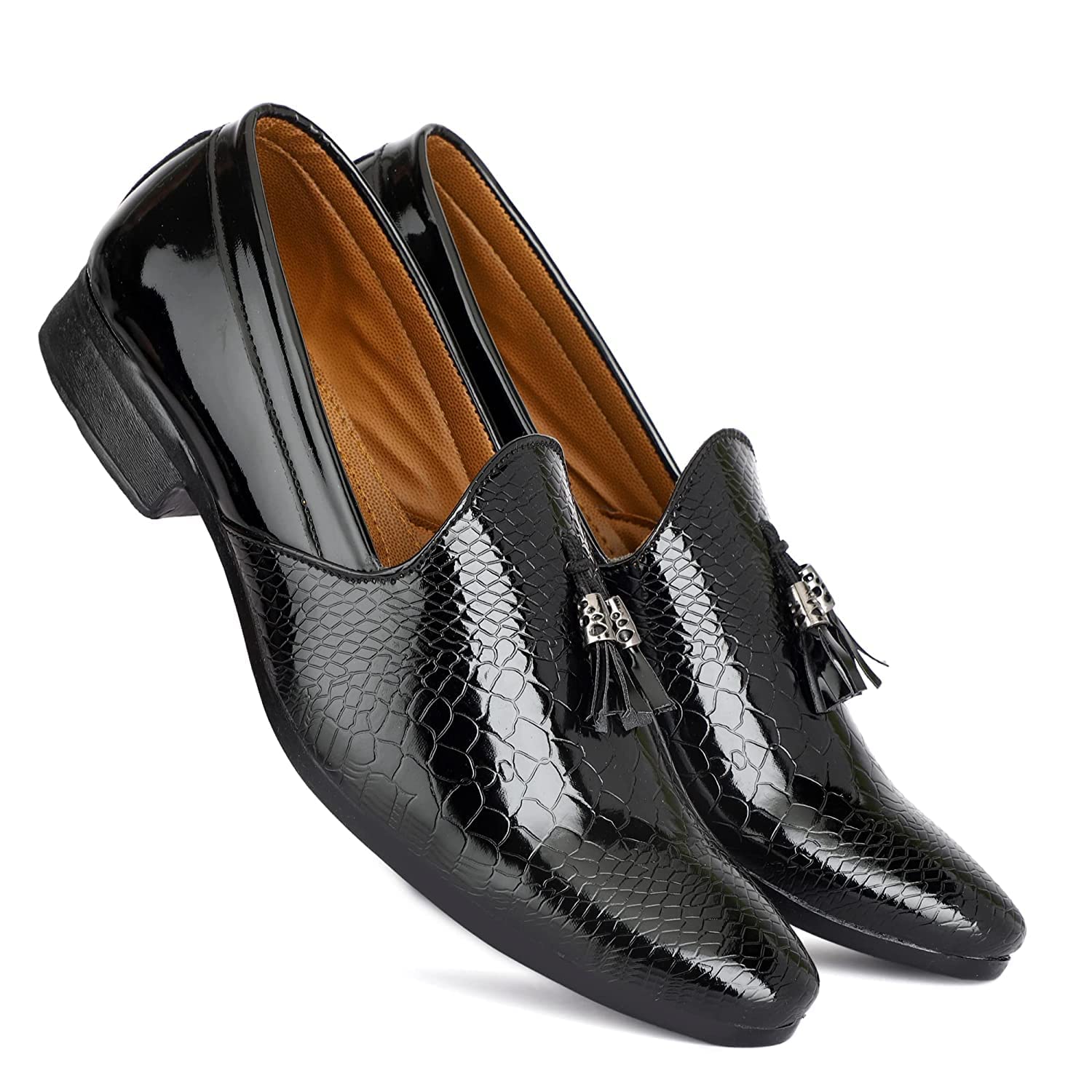Men's Patent Leather Slipon Shoes-image-2