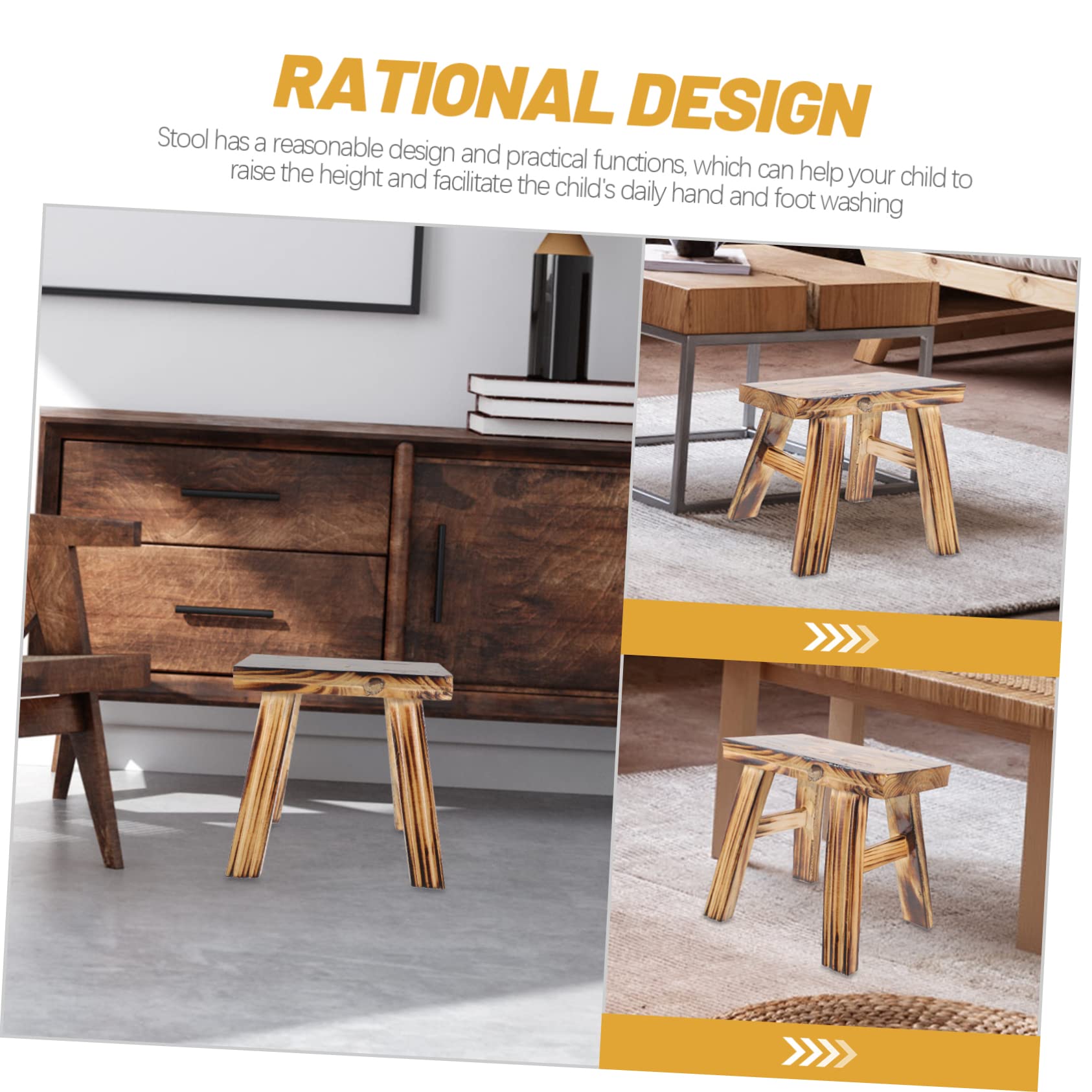 Holzhocker Aus Massivholz rutschfest Kleiner Tritthocker Für Kinder Und Haushalt Stabil Mit Glatter Oberfläche