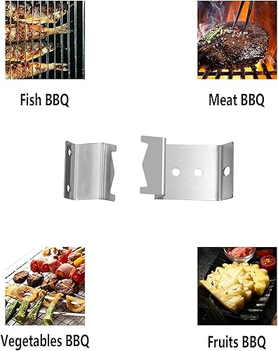 Miniatura 6 de Kalomo Placas de calor para parrilla, soportes de escudo de llama, soportes para quemadores, piezas de repuesto para parrilla de gas para barbacoa,