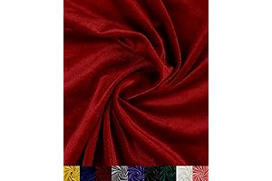 HOTGODEN Stretch Velour Fabric for Sewing (Red, 63" W, 2 Yards)