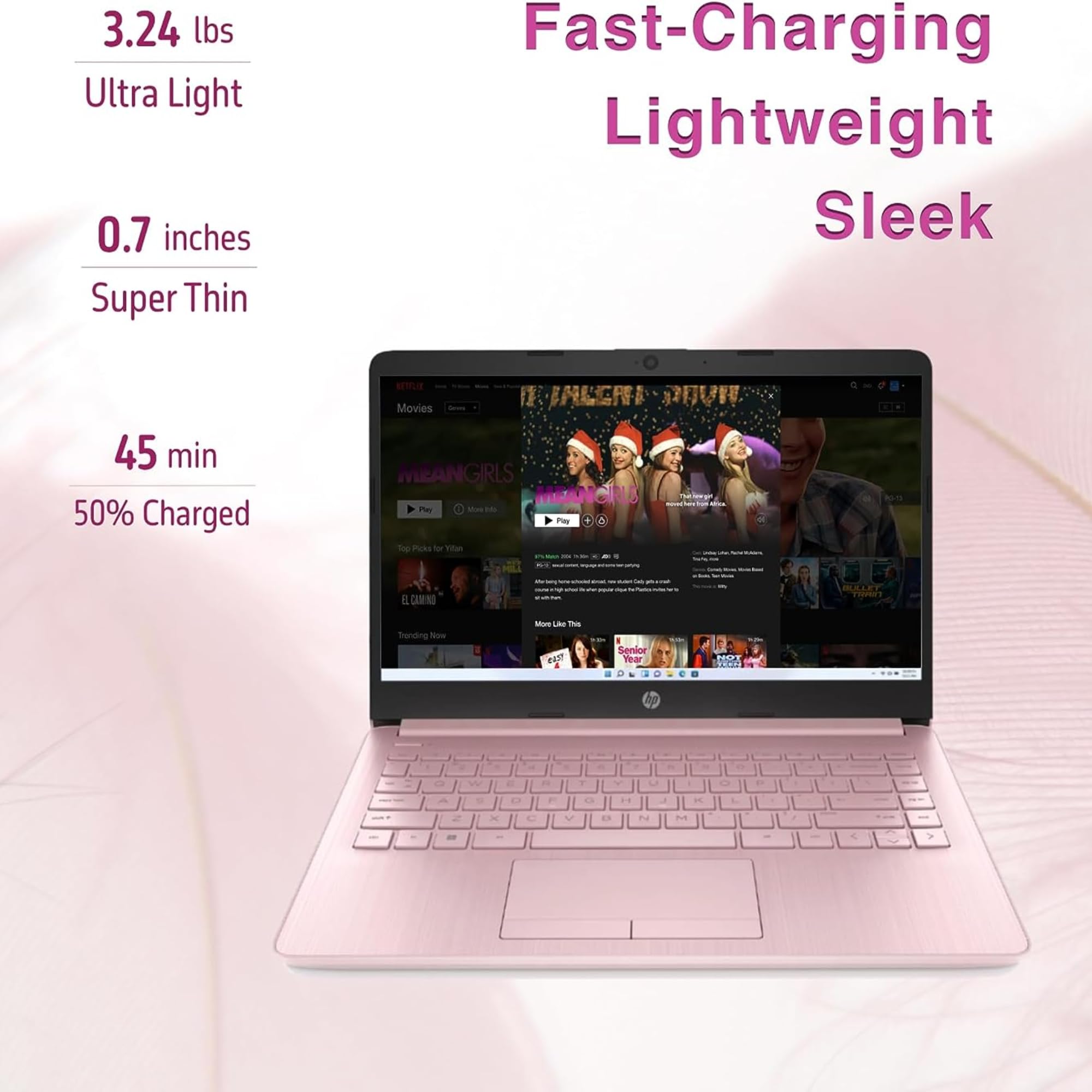 hp EliteBook 桜ピンク HP 14-Inch Cherry Pink Laptop | Thin, Lightweight, & Powerful