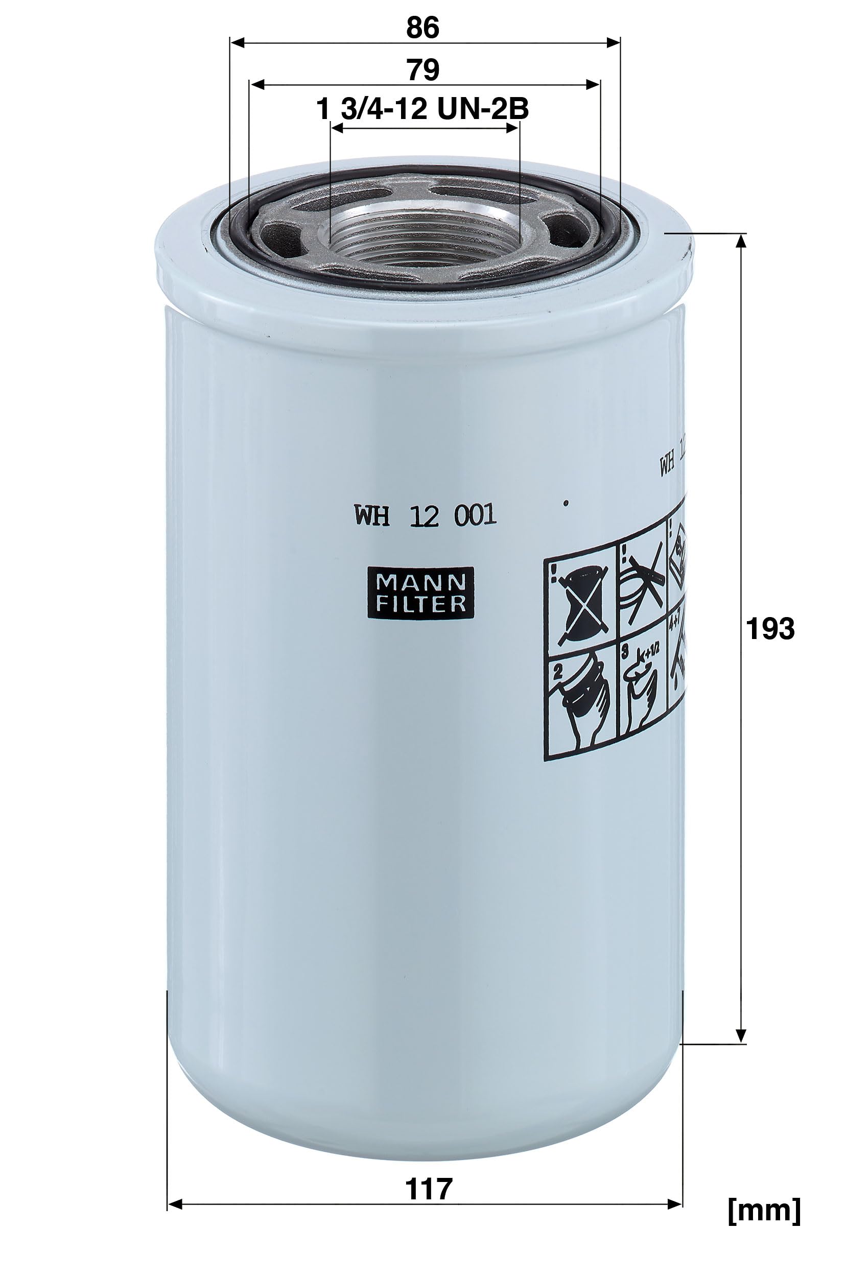 MANN-FILTER WH 12 001 Hydraulika - MASZYNY BUDOWLANE