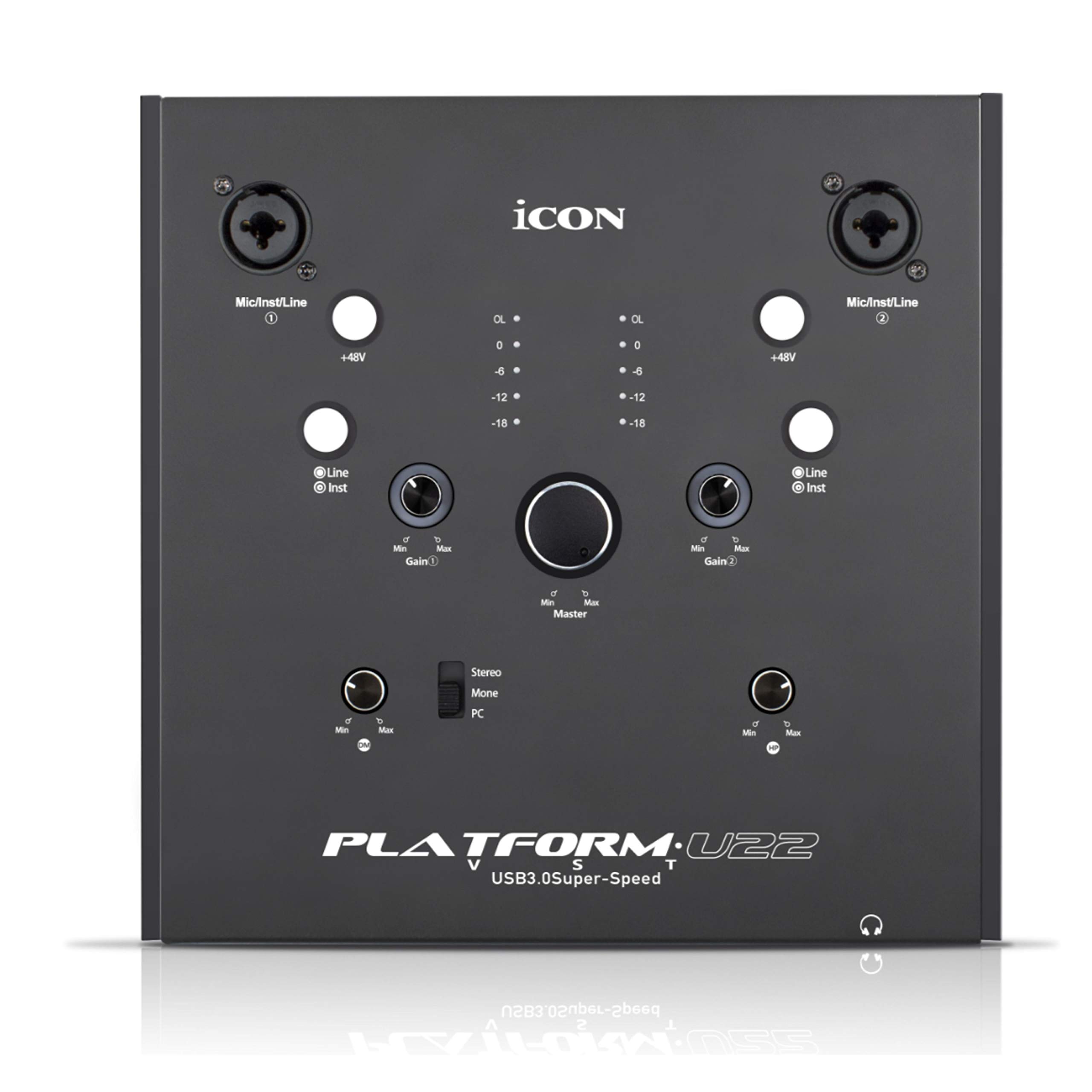 Icon Pro Audio USB, interfaz de audio de la plataforma U22 (ICOC-PLATFORMU22VST)