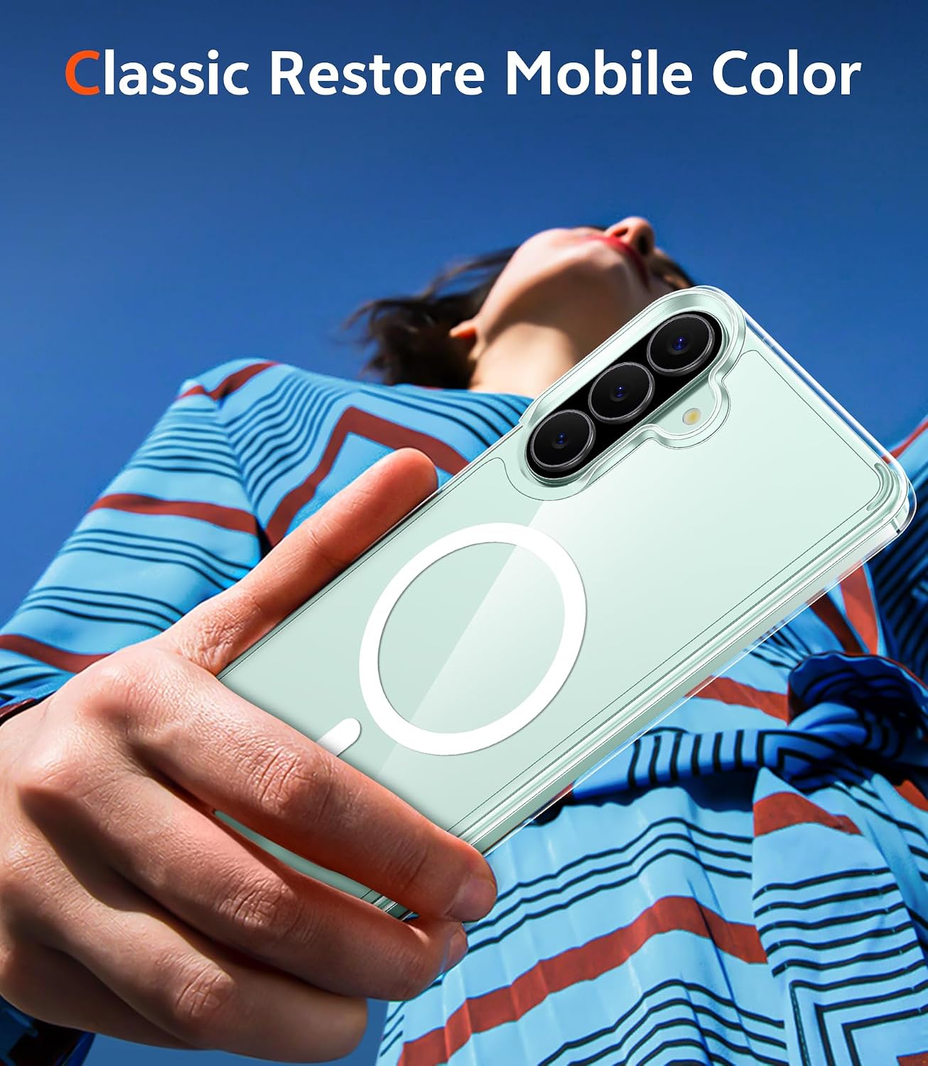 FNTCASE for Samsung Galaxy A27-5G Case: [Screen Protector] Compatible with Magsafe Clear Magnetic Phone Cases Anti Yellowing Slim Rugged Shockproof Protective Transparent Cover (A-Clear)