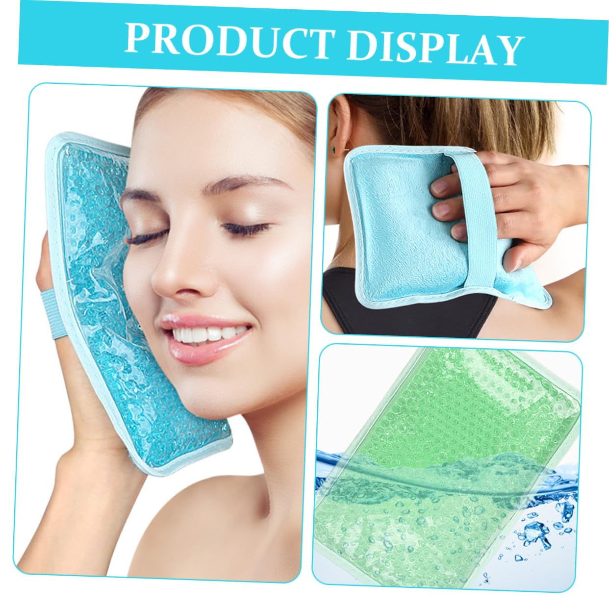 Cuscino Impacco Caldo Freddo in Gel 3 Pezzi Cinghia