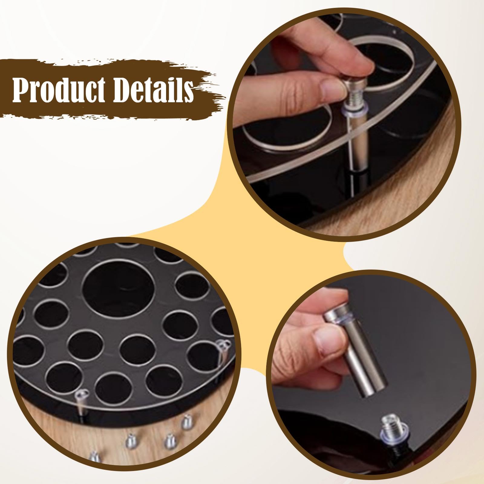 Soporte para Vasos, Expositor de Cerveza Y Tazas, Accesorios de Bar, Bandeja para Servir Vasos para Fiestas.
