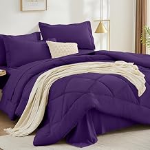 FUANNA Full Size Comforter Sets 7 Pieces, Luxury Bed Set, Soft Bed in a Bag