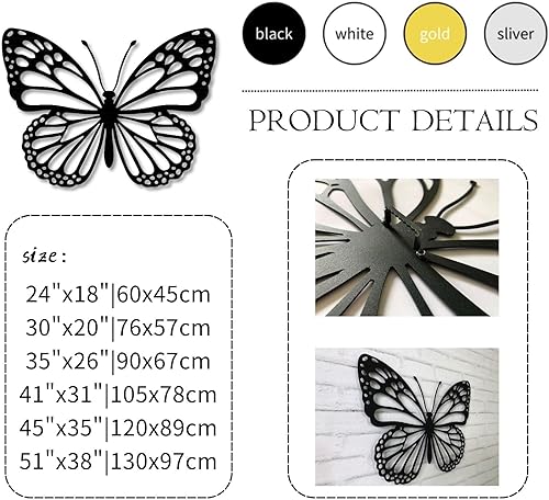 Miniatura 4 de Decoración de pared de mariposa de metal, mariposa de metal, arte de pared de mariposa de metal, arte de pared de metal, decoración de mariposa para